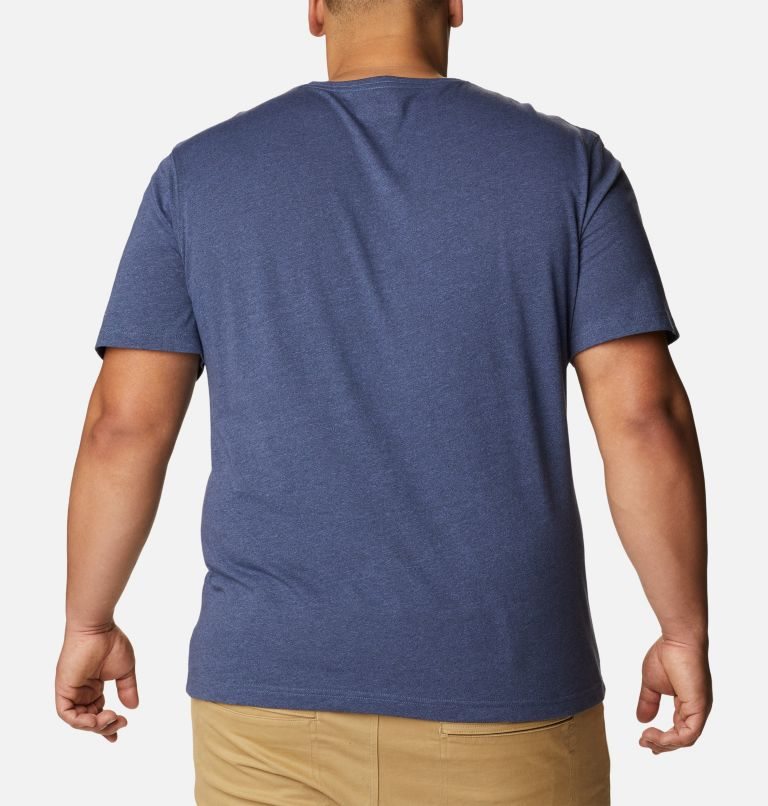 Men's Columbia Thistletown Hills Short Sleeve T Shirts Navy | Plus Size CA-U16A5